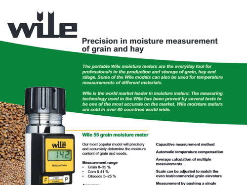 Wile 55 deals grain moisture meter